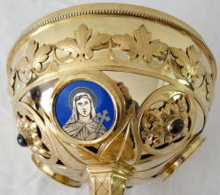 French Antique solid silver Gothic Ciborium